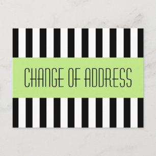 Trendy fashionable new address moving announcement postcard