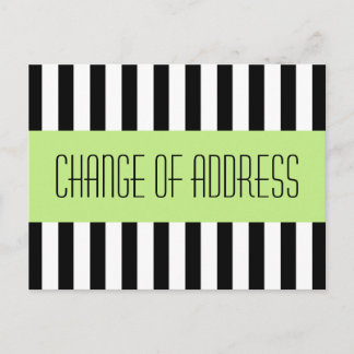 Trendy fashionable new address moving announcement postcard