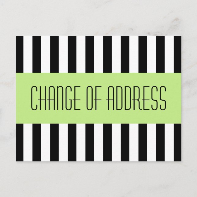 Trendy fashionable new address moving announcement postcard (Front)
