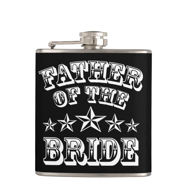 Trendy Father Of The Bride Flask (Front)