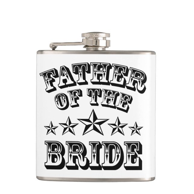 Trendy Father Of The Bride Flask (Front)