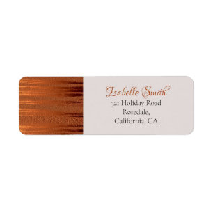 Trendy Faux Copper Distressed Metal Wedding RSVP