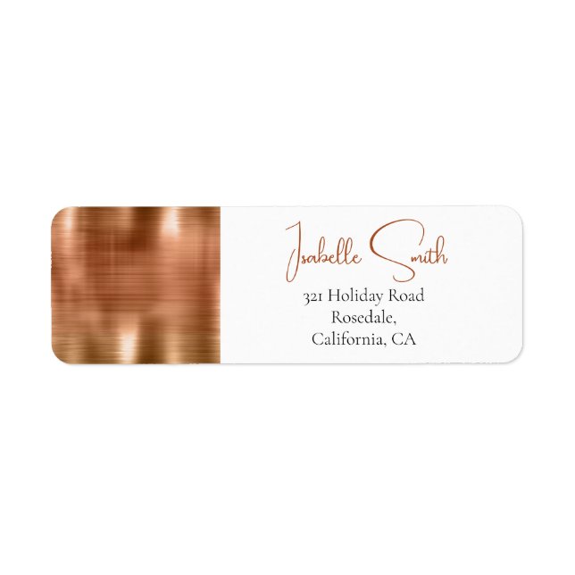 Trendy Faux Copper Metallic Foil Wedding RTS (Front)