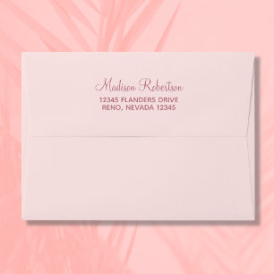 Trendy Faux Glitter Rose Gold Elegant 5x7 Envelope