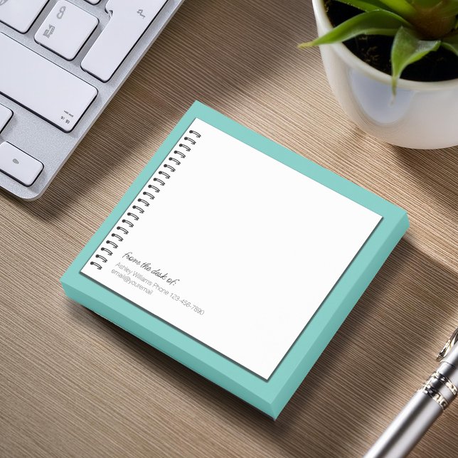 Trendy Faux Spiral Paper Monogram Post-It Notes (Creator Uploaded)