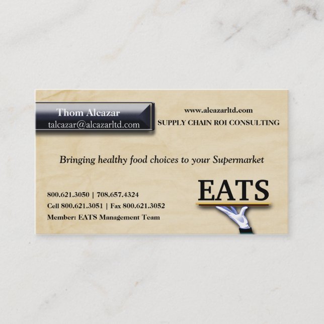 Trendy Faux Textured Paper Business Card (Front)