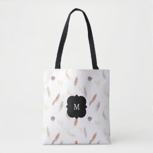 Trendy Feathers Luxury Boho Collection Tote Bag