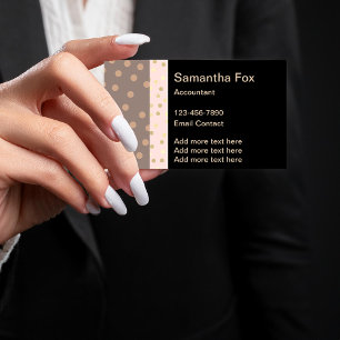 Trendy Female Accountant Stylish Business Card