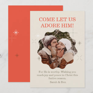 Trendy Festive Faith Christmas Greeting Holiday Card
