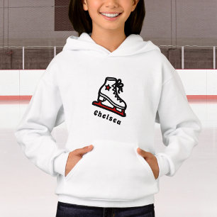 Trendy Figure Skating Girl Skates Personalised Red