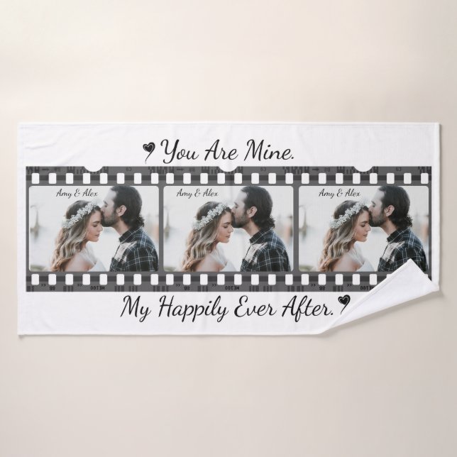Trendy Film Reel Movie Personalised Picture Frame  Bath Towel (Bath Towel)