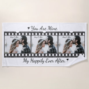Trendy Film Reel Movie Personalised Picture Frame  Beach Towel
