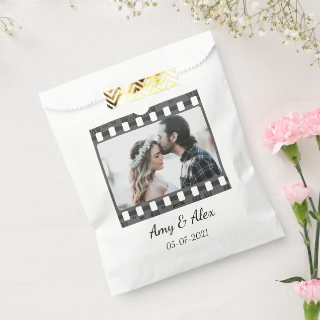 Trendy Film Reel Movie Personalised Picture Frame  Favour Bags (Sealed)