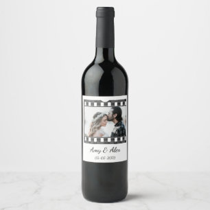 Trendy Film Reel Movie Personalised Picture Frame  Wine Label