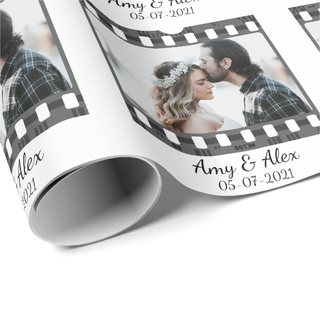 Trendy Film Reel Movie Personalised Picture Frame  Wrapping Paper (Roll Corner)