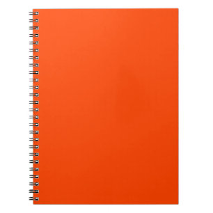 Trendy Flame Orange Solid Colour   Elegant Notebook