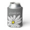 Trendy Floral Daisy with grey yellow custom name