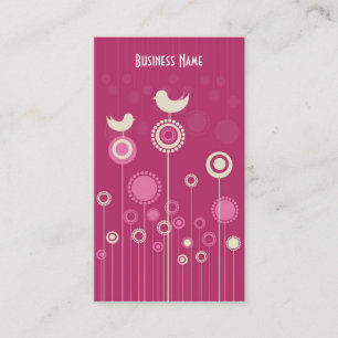 Trendy Floral Design Business Card