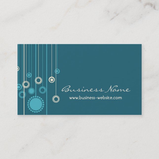 Trendy Floral Design Business Card (Front)