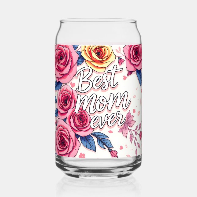 Trendy Floral Luxury Gift Collection Can Glass (Front)