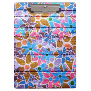 Trendy Floral Pattern #14 Clipboard