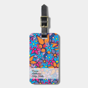 Trendy Floral Pattern #2 Luggage Tag
