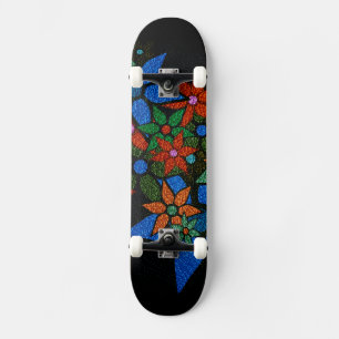 Trendy Floral Pattern #6 Skateboard