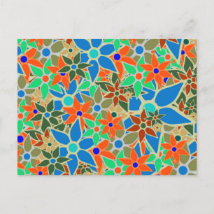 Trendy Floral Pattern #8 Postcard