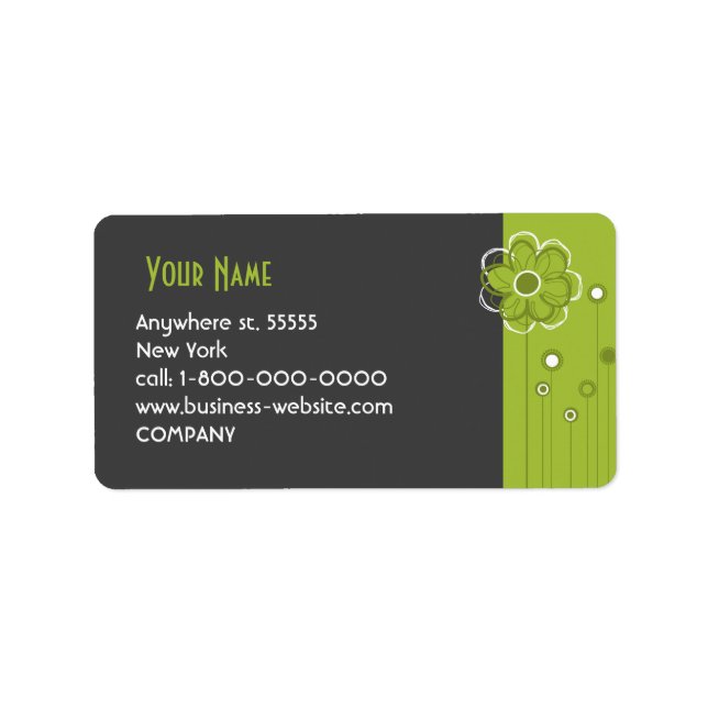 Trendy Floral Pattern Return Address Label (Front)