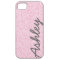 Trendy Floral Pattern with name - pink and grey