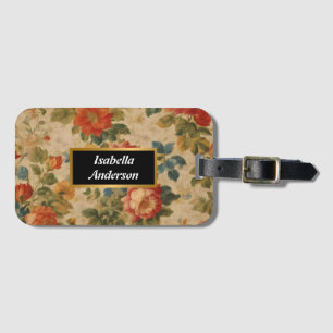 Trendy Floral Watercolor Vintage Collection Luggage Tag