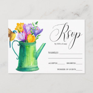 Trendy Flower watering can  tulips  wedding RSVP