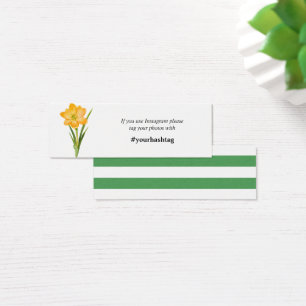 Trendy Flower YELLOW CROCUS instagram Cards Mini