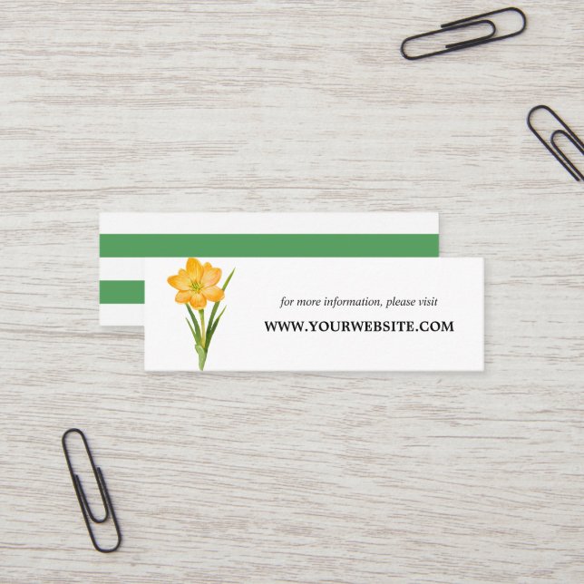 Trendy Flower YELLOW CROCUS  Website Cards | Mini (Front/Back In Situ)
