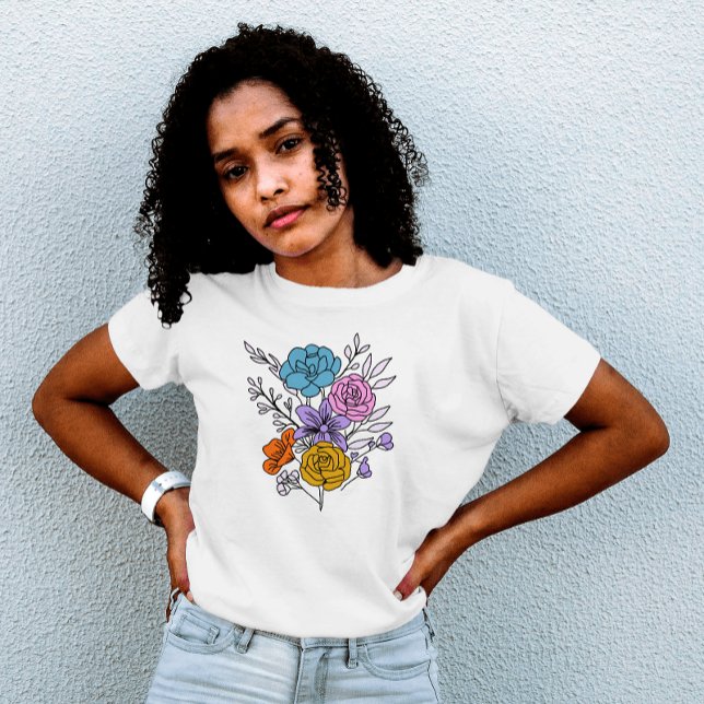 trendy flowers feminine elegant cute T-Shirt (Creator Uploaded)