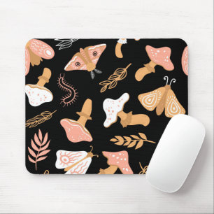  Trendy Flowers, Mushrooms and Butterflies Mouse Mat