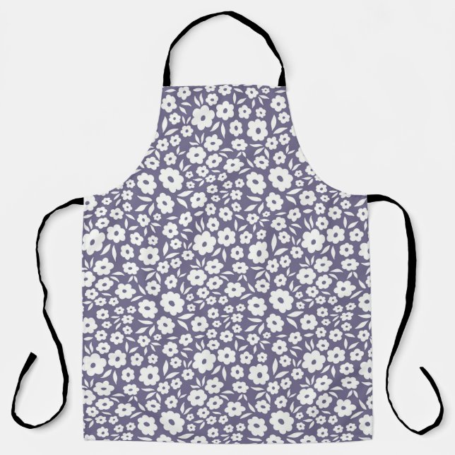 Trendy flowers seamless pattern. Small vintage flo Apron (Front)