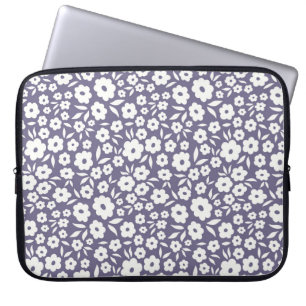 Trendy flowers seamless pattern. Small vintage flo Laptop Sleeve
