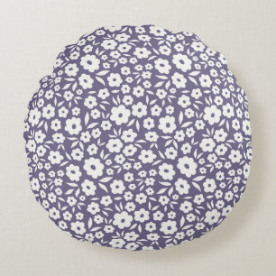 Trendy flowers seamless pattern. Small vintage flo Round Cushion