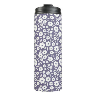 Trendy flowers seamless pattern. Small vintage flo Thermal Tumbler