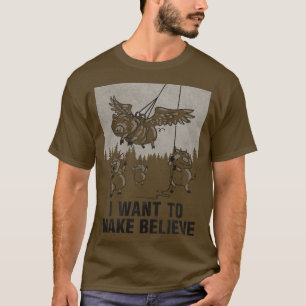 Trendy Flying Pigs Believe Poster Premium T-Shirt