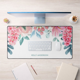 Trendy Foliage Botanical Floral Pattern Decal Desk Mat