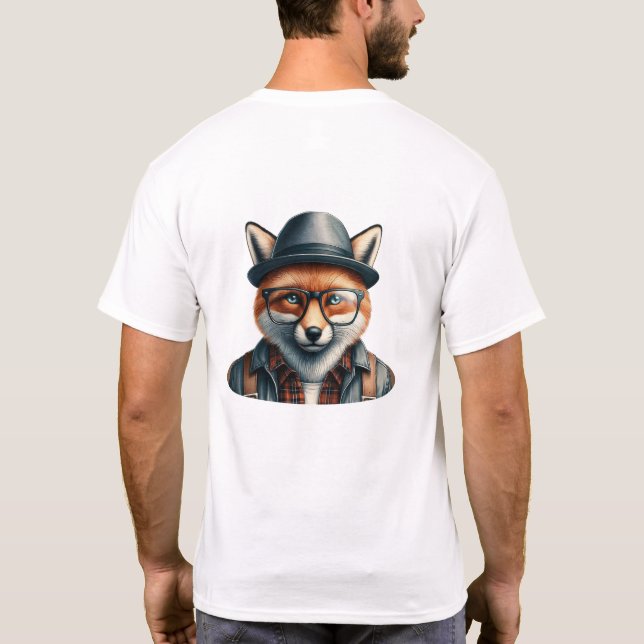 Trendy Fox Character T-Shirt (Back)