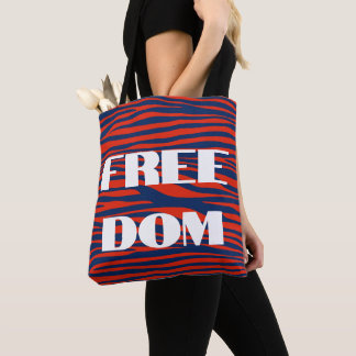 Trendy Freedom Election Animal Print Tote