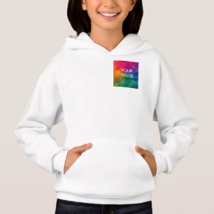 Trendy Front Pocket Design White Template Girls