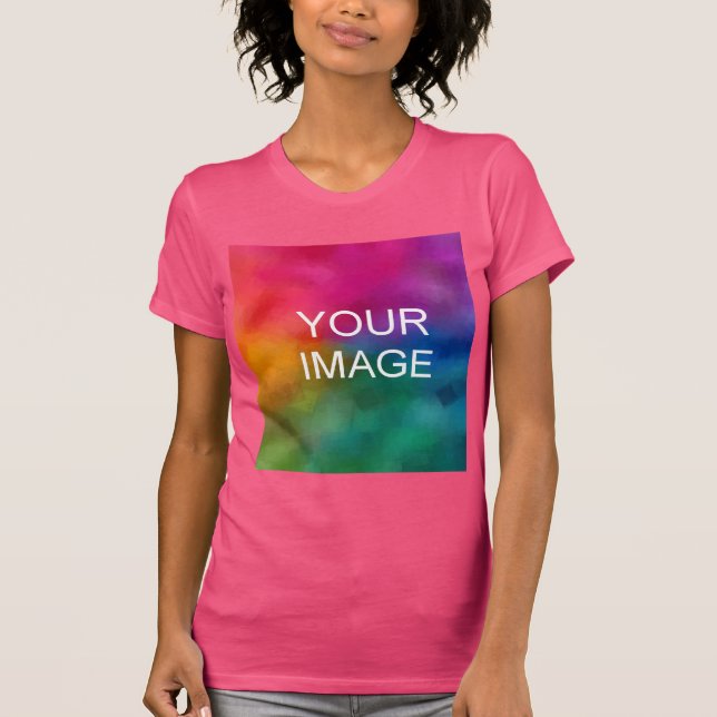 Trendy Fuchsia Modern Elegant Template T-Shirt (Front)