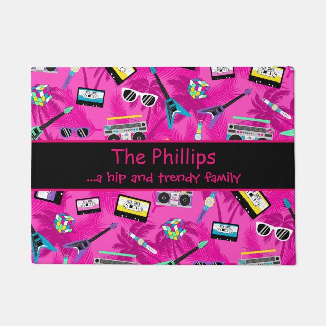 Trendy fun 80s doormat (Front)