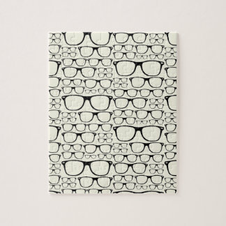 Trendy Funky Nerd Nerdy Geek Retro Glasses Jigsaw Puzzle