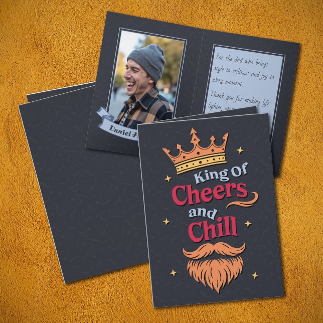 Trendy Funny King Quote Typography Father's Day Card (Creator Uploaded)