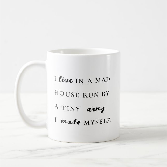 Trendy funny modern typography coffee mug (Left)